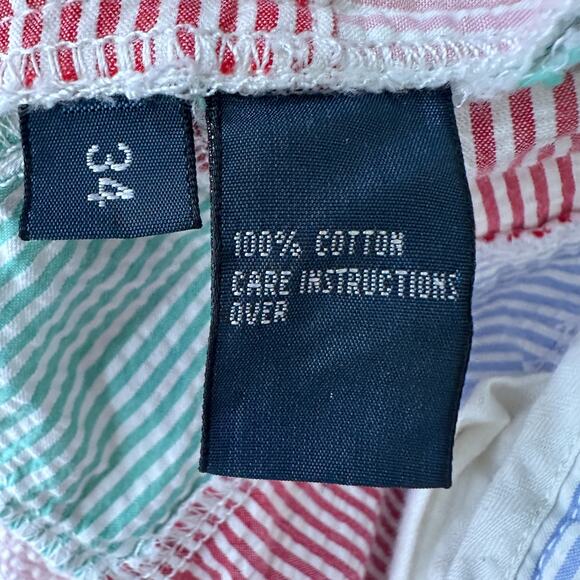 Polo Ralph Lauren Prospect Short Mens 34 Multicolor Striped Seersucker Patchwork - Picture 5 of 8